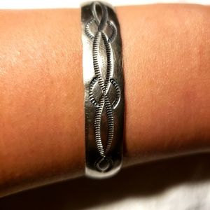 Vintage Sterling Silver Cuff Bracelet